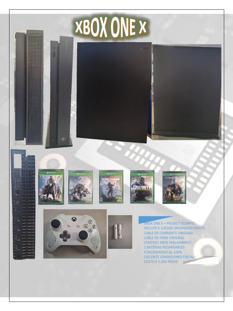 Microsoft Xbox One Modelo Fat Consola en República Dominicana