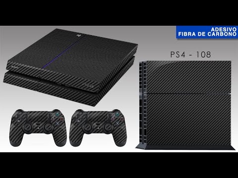 Sony PS4 Fat Skin Fibra de Carbono Blanco