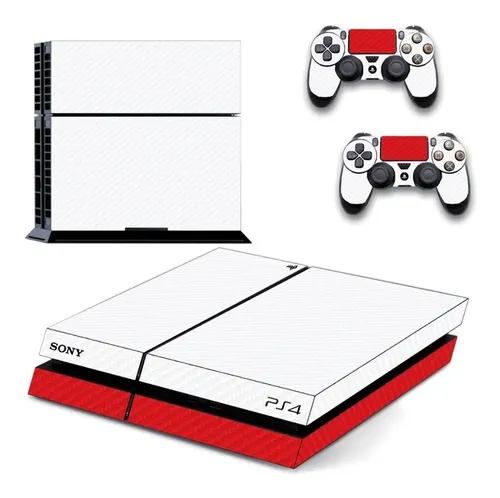 Sony PS4 Fat Skin Fibra de Carbono Blanco en República Dominicana
