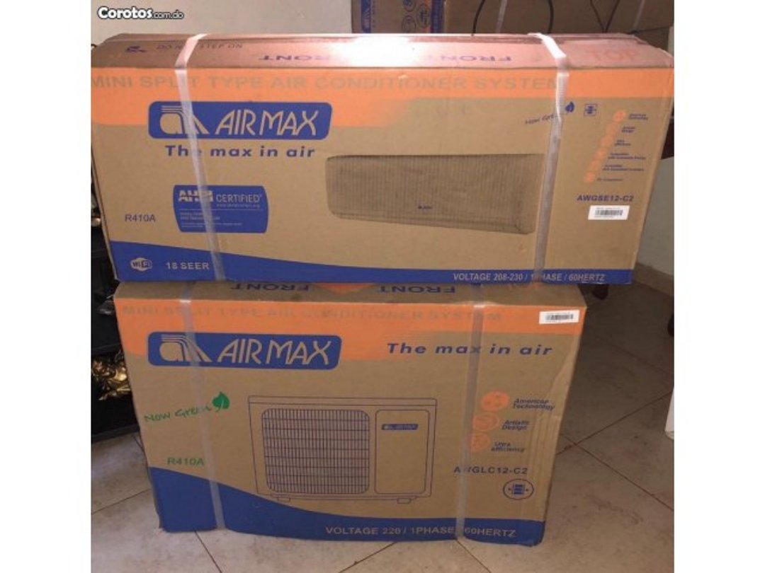 Aire acondicionado Airmax 12,000 BTU SEER 18 en República Dominicana
