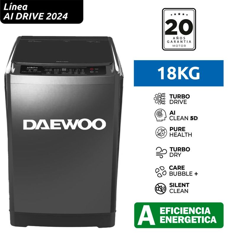 Daewoo Lavadora Carga Superior 18 lbs