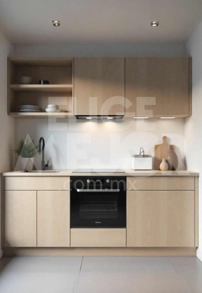 Mueble hidrófugo con estufa empotrada y fregadero en República Dominicana