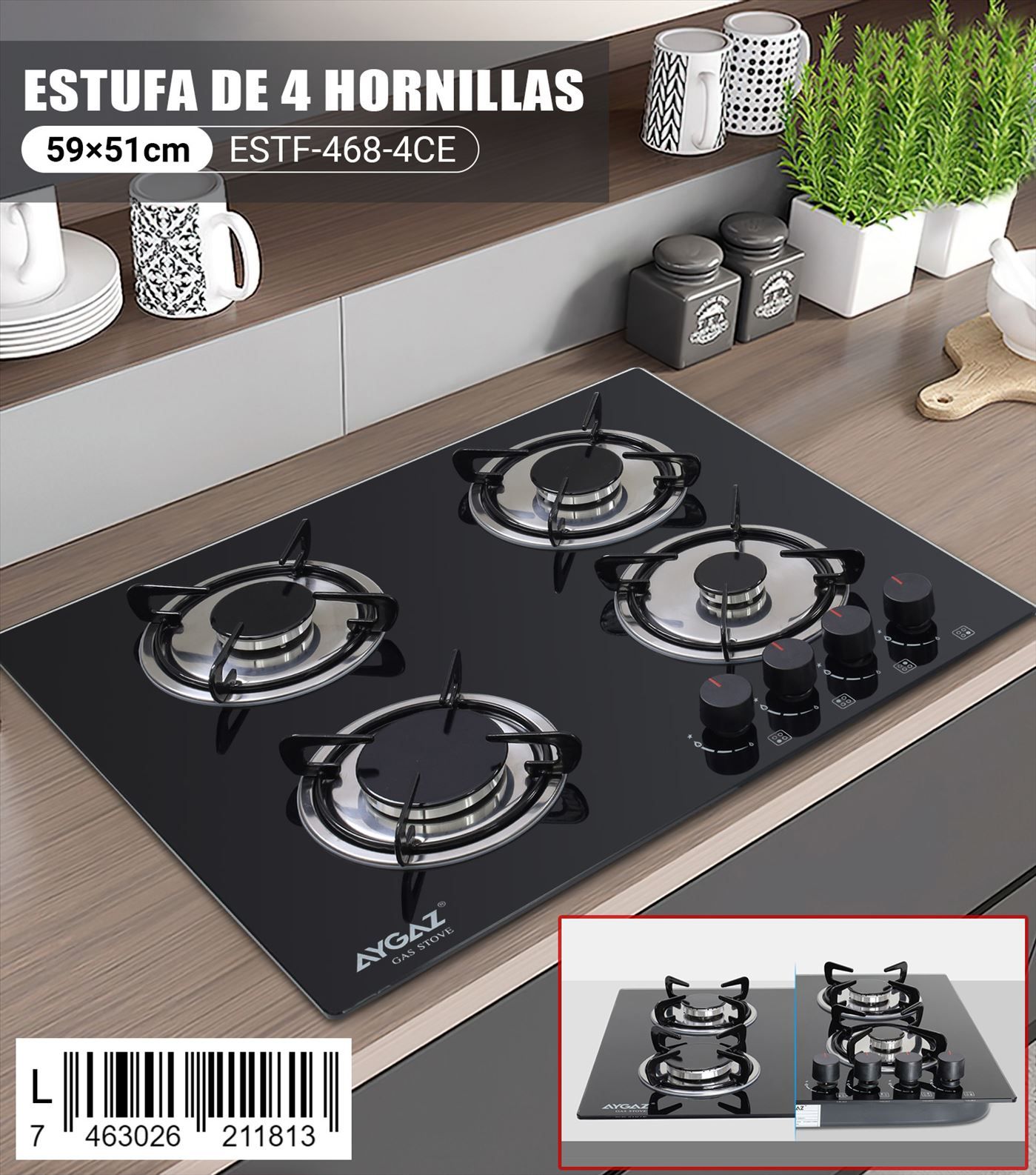 Eko Home Estufa Horno 4 Hornillas en República Dominicana