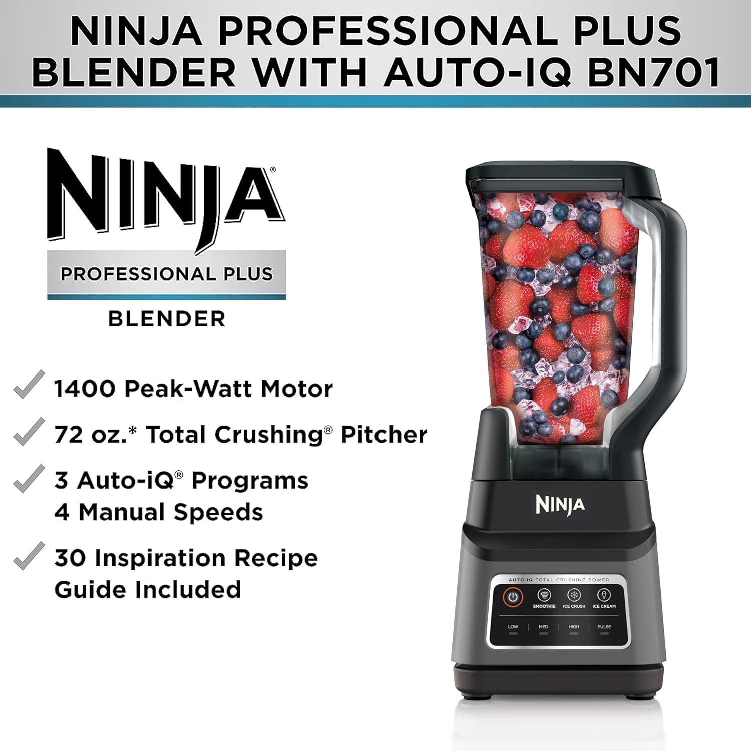 Ninja Licuadora Profesional Plus Auto IQ en República Dominicana