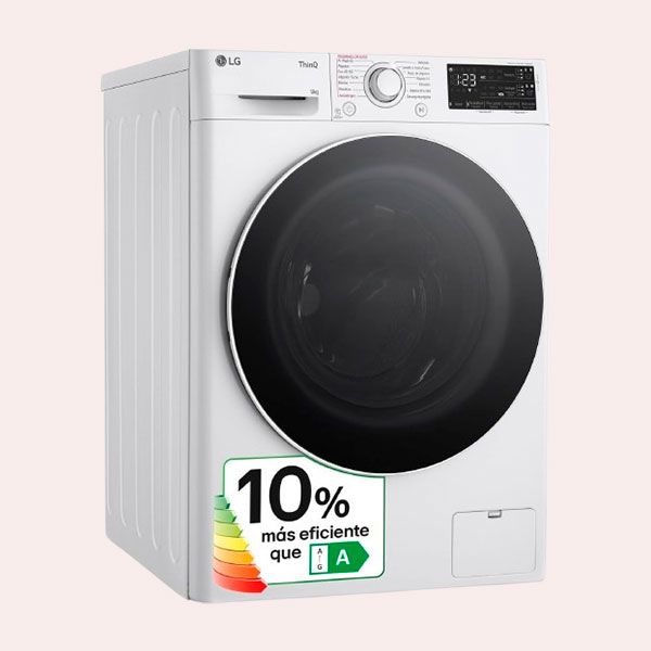 Lavadora LG modelo eficiente ahorro energía