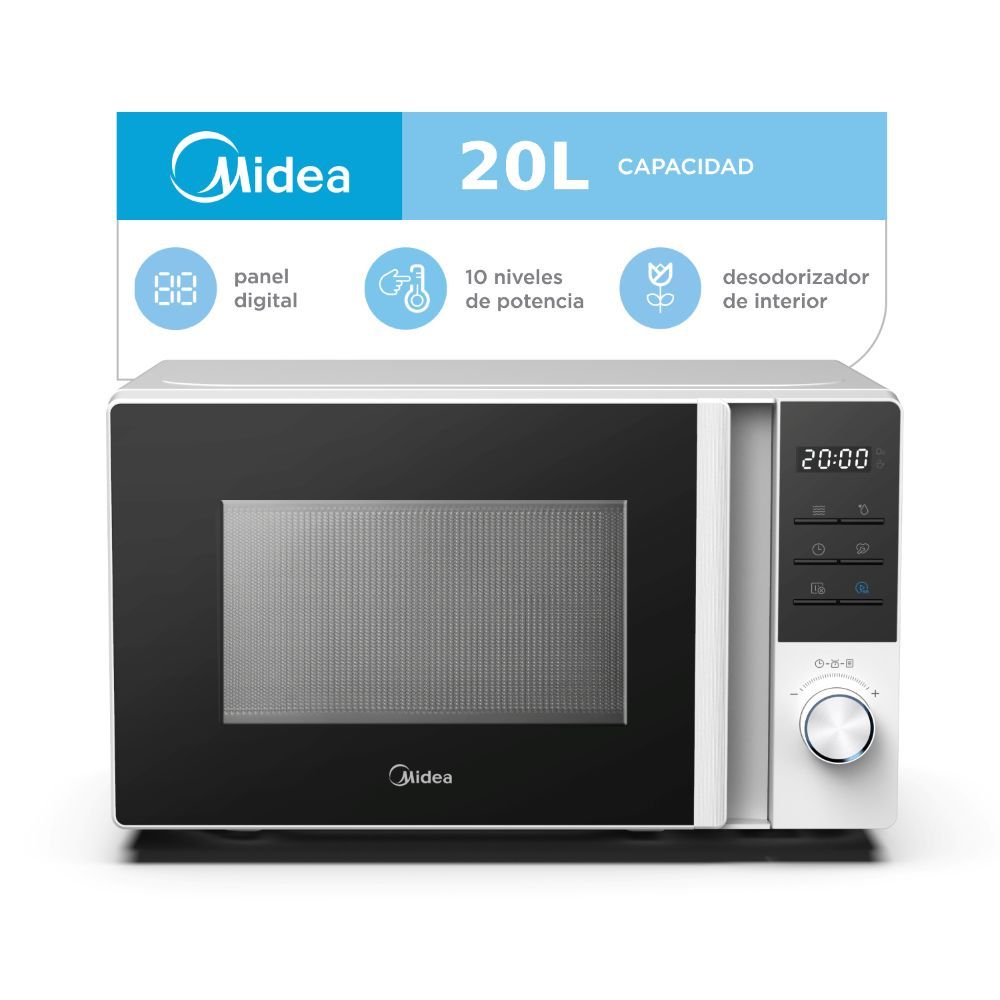 Midea Microondas Digital Blanco en República Dominicana