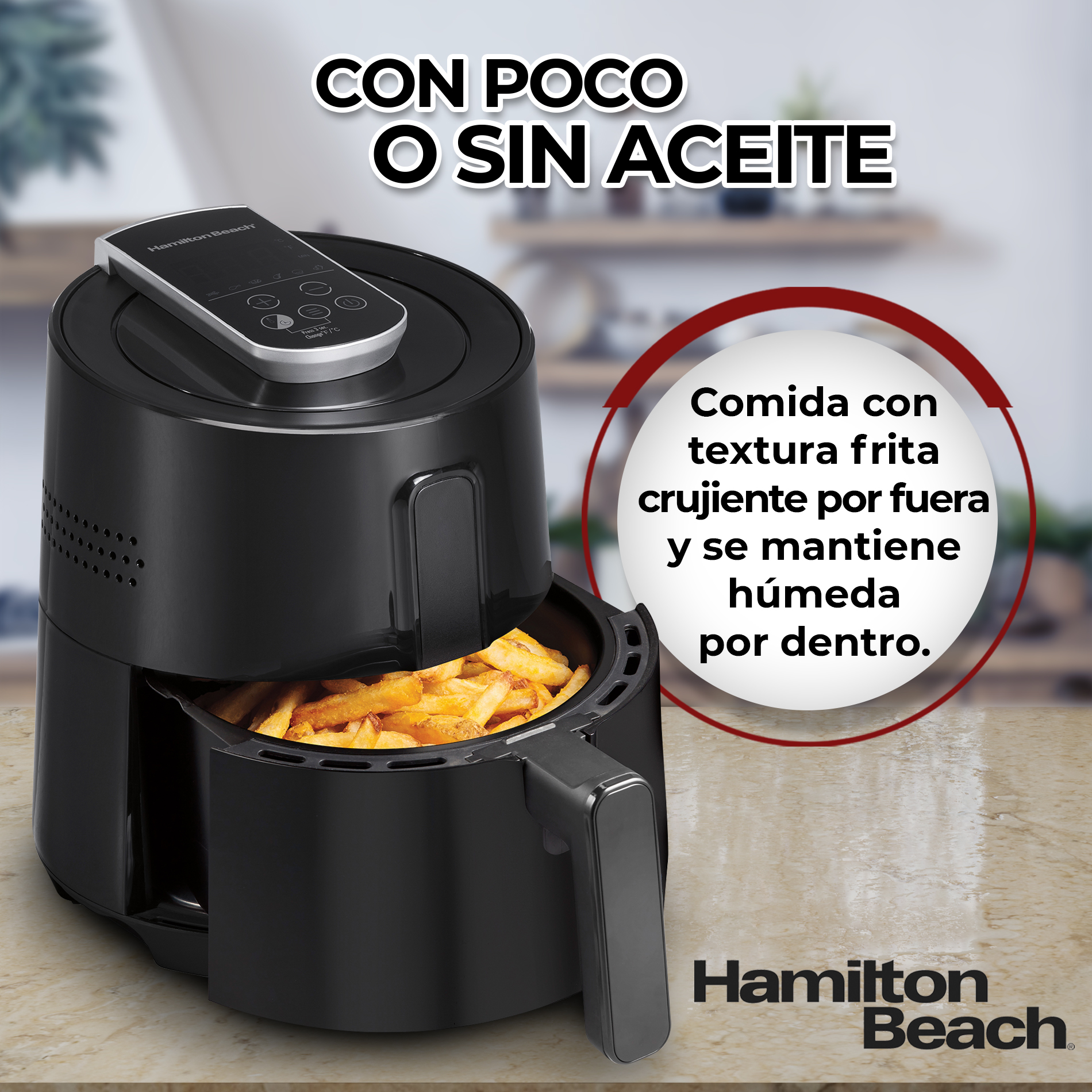 Freidora de aire Hamilton Beach modelo 35050 en República Dominicana