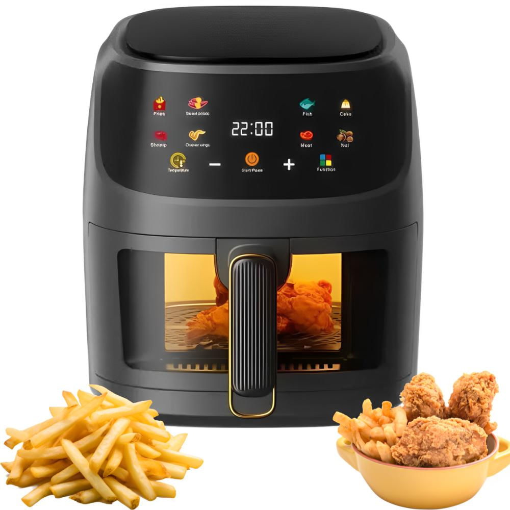 Holstein AIR FRYER Freidora de Aire Negra en República Dominicana