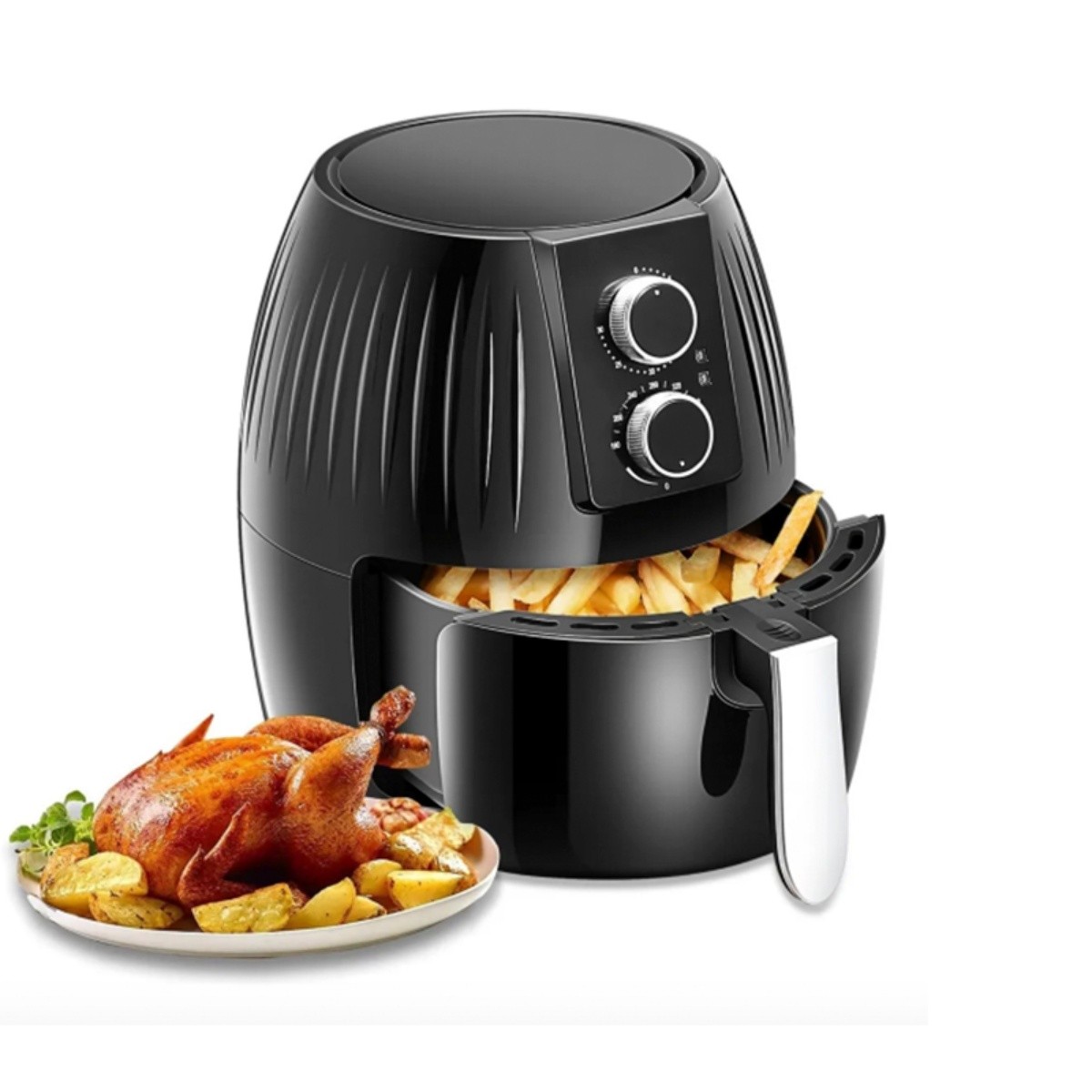 Holstein AIR FRYER Freidora de Aire Negra en República Dominicana
