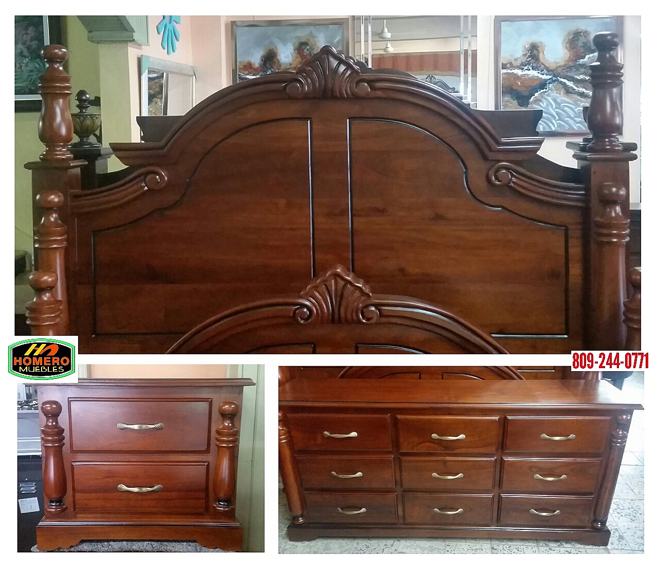 Caoba Juego de Muebles de Habitación en República Dominicana