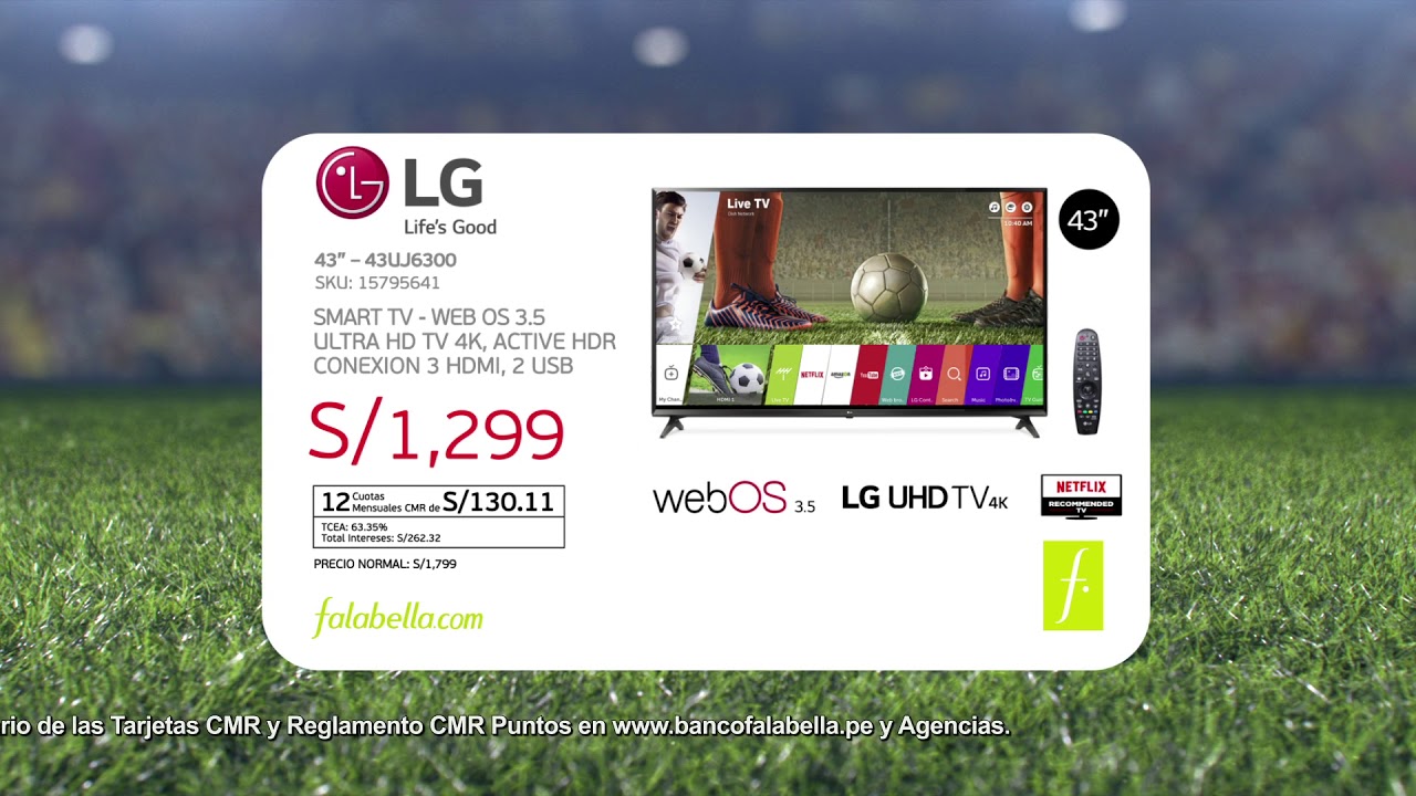 TV LG modelo [modelo] para imagen