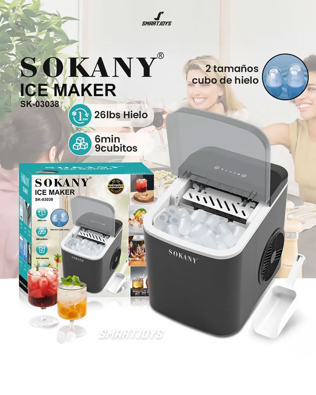Sokany Máquina Portátil para Hielo en República Dominicana