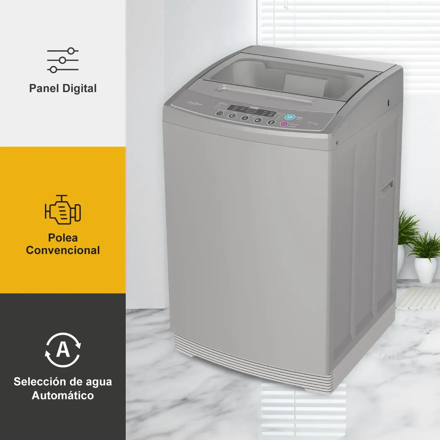 Lavadora automática Whirlpool 12 kg
