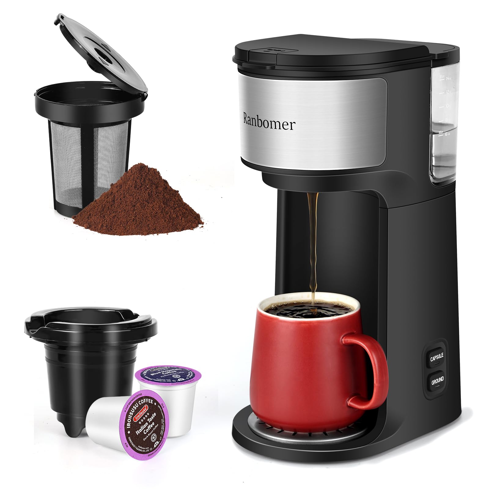 Cafetera SOKANY SK1123 para taza individual en República Dominicana