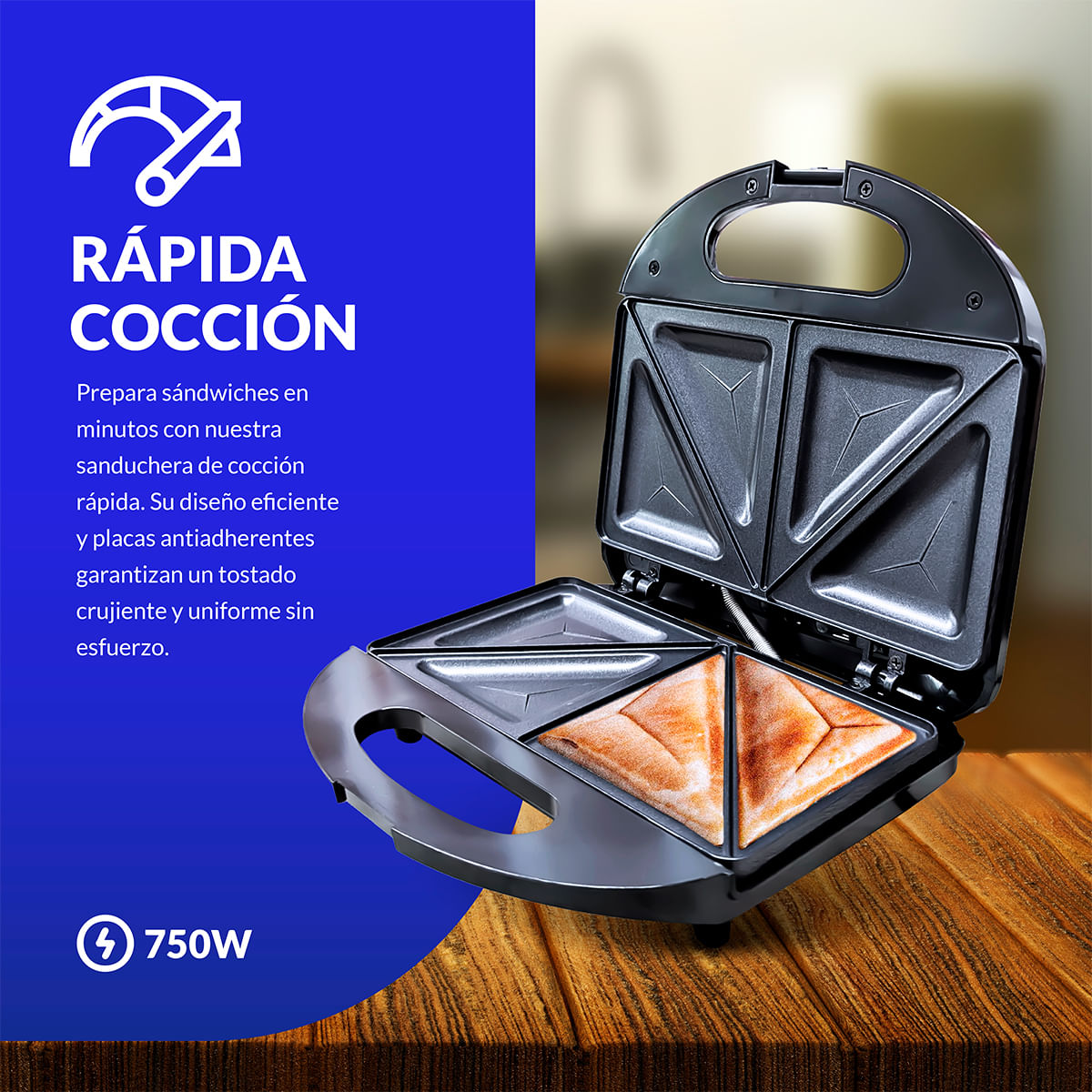 Sanduchera eléctrica Inlec modelo Luces LED en República Dominicana