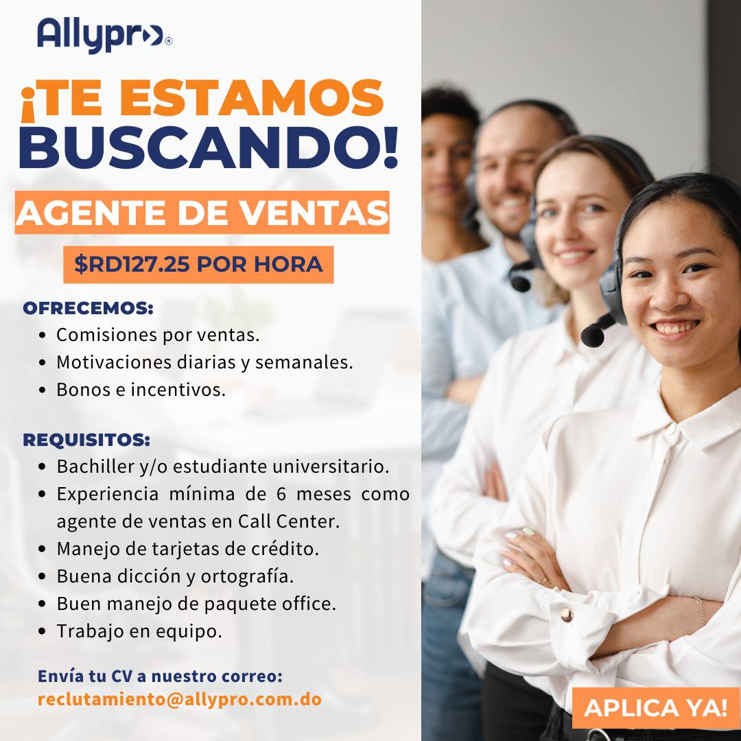 Oportunidad para agentes de ventas