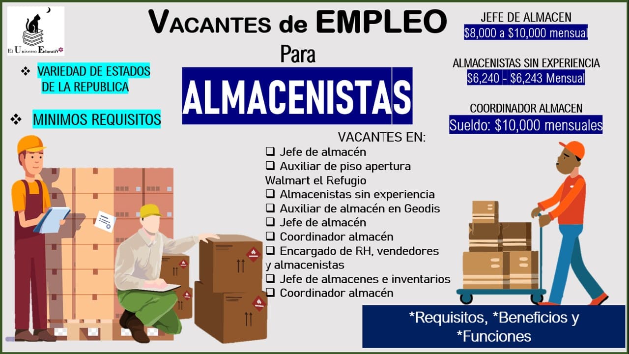 Oportunidad para Almacenista Puerta Norte
