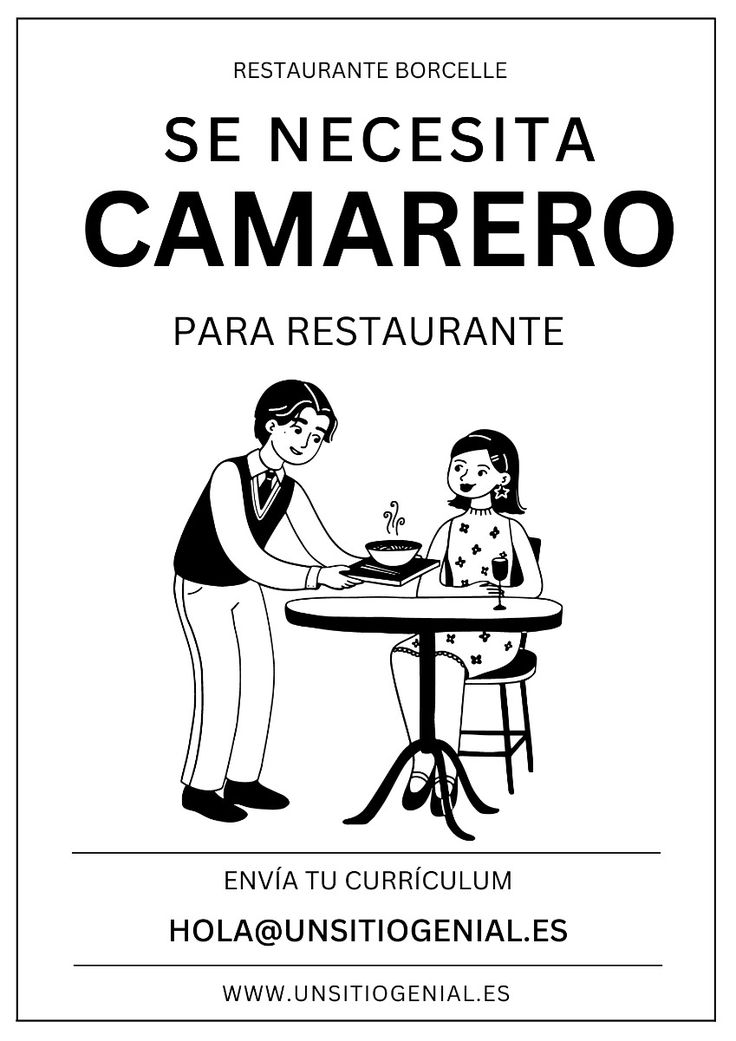 Camarero Restaurante Marca Modelo