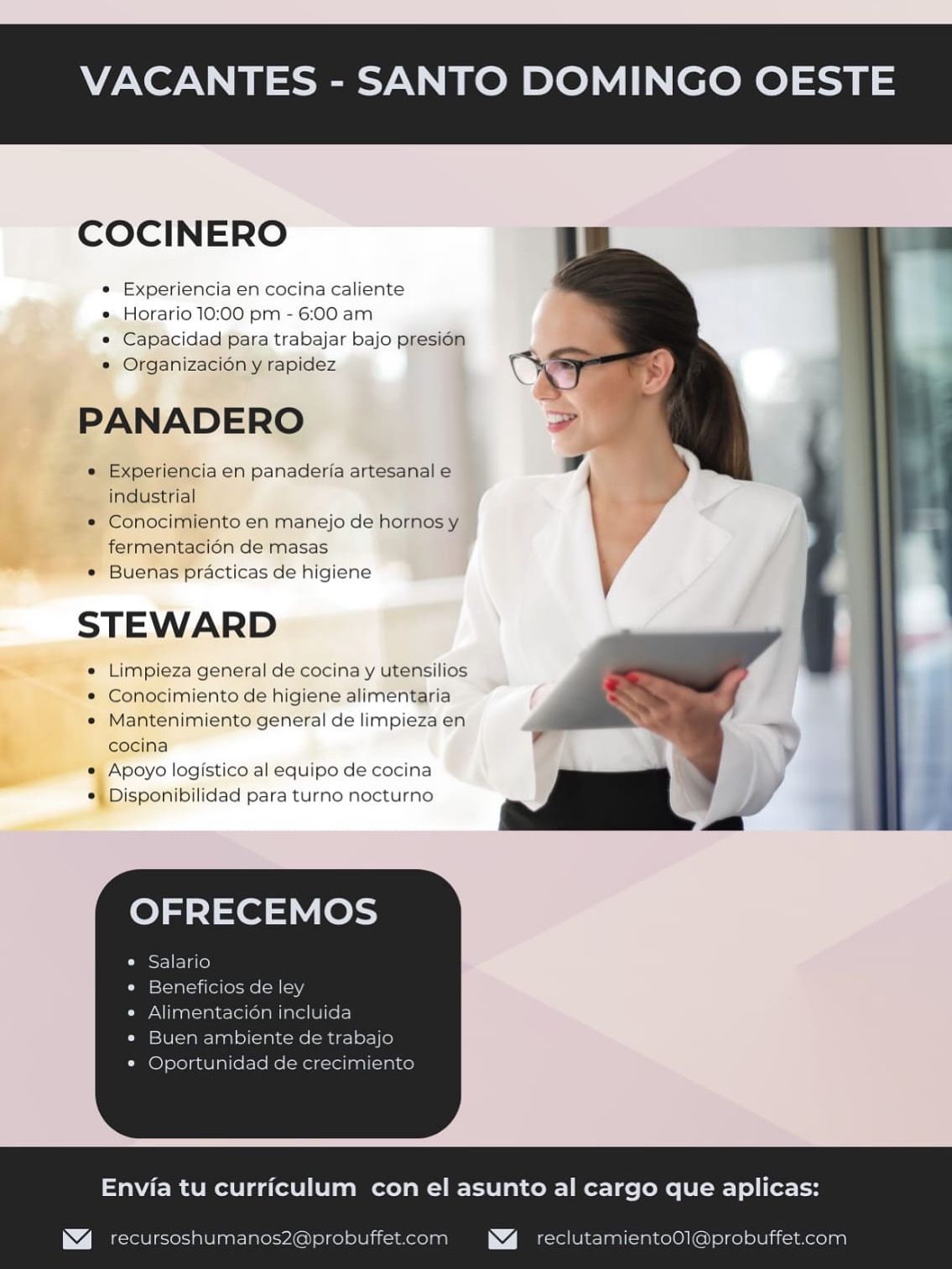 Empleo disponible Santo Domingo Norte horarios