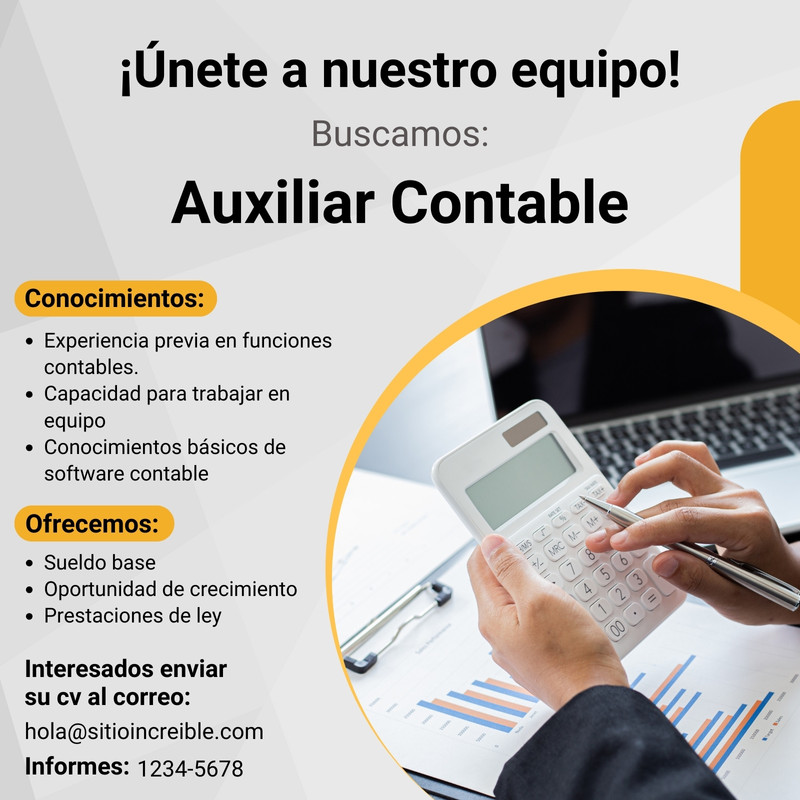 Auxiliar Contable y Mensajero Chofer - [Marca] [Modelo]