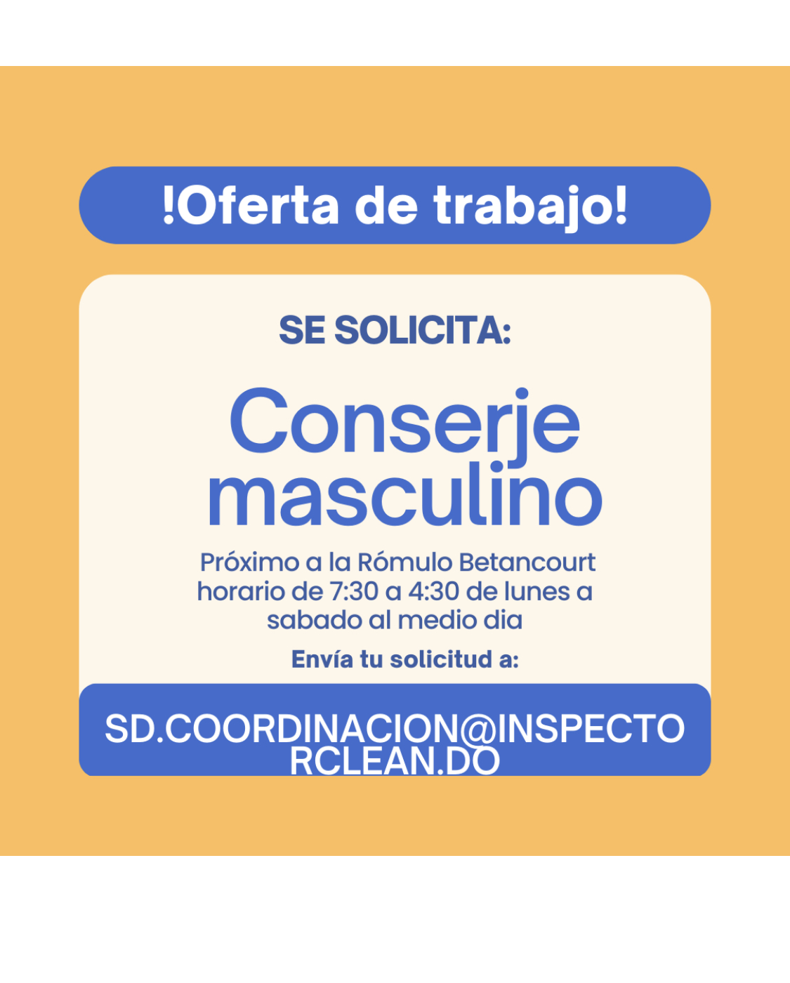Búsqueda de Conserje Masculino Residencial