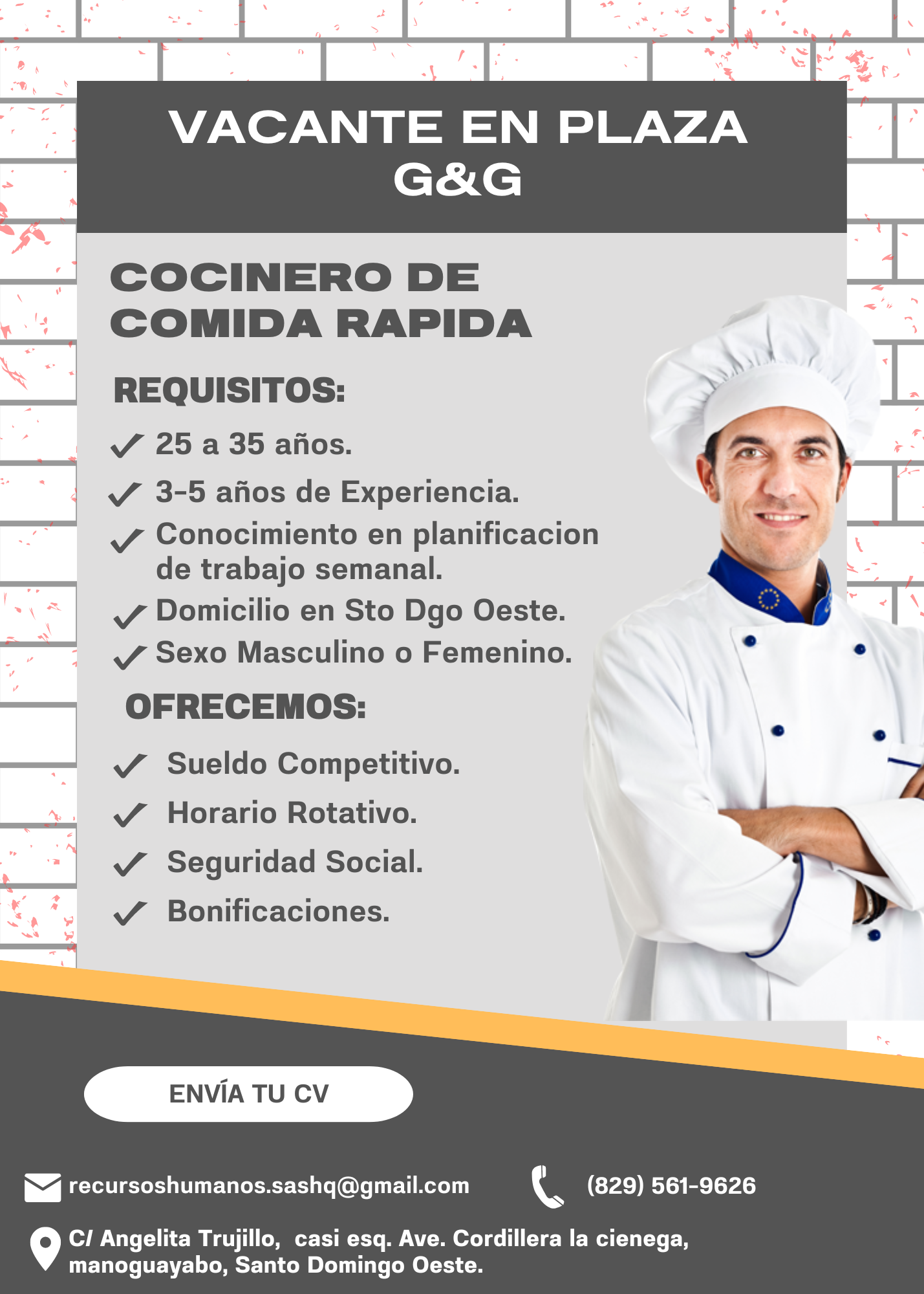 Empleo Cocina Buffet y Comida Rápida