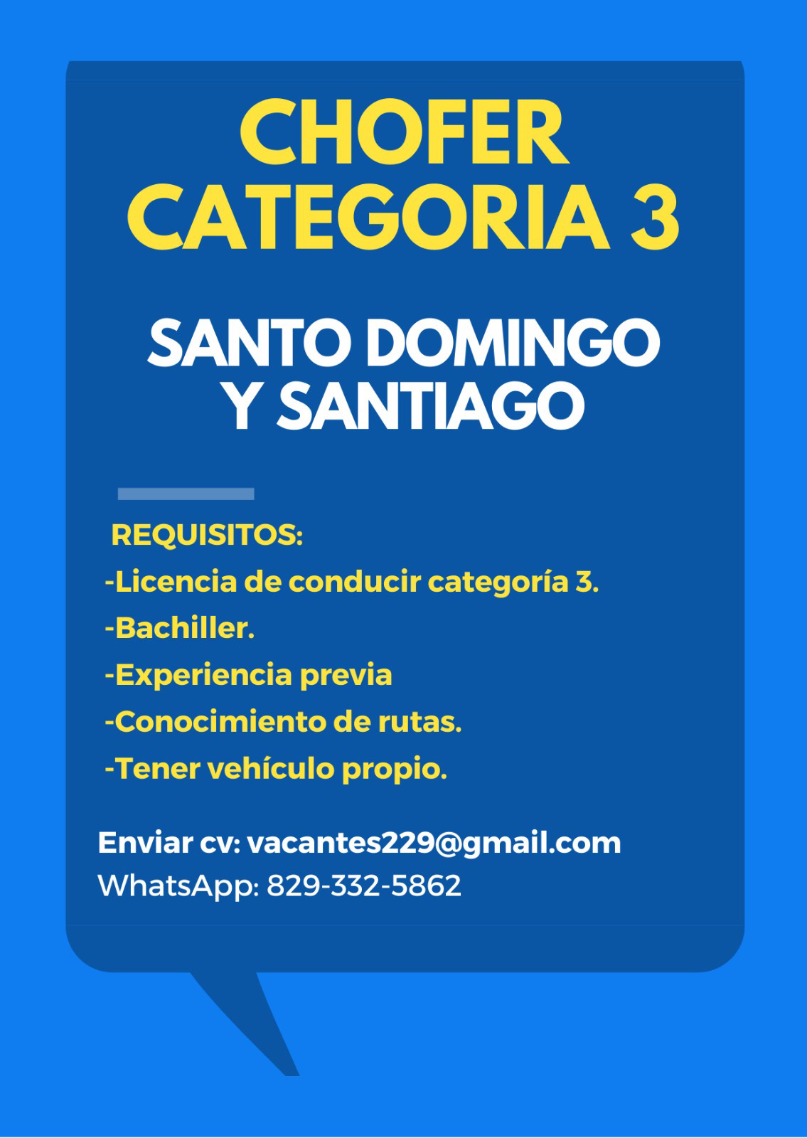 Chofer Categoría 3 para Vehículos Pesados