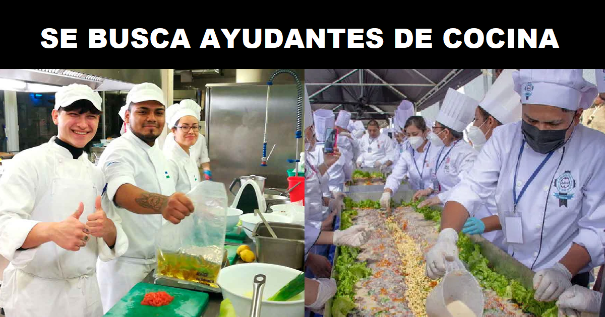 Restaurante busca cocineros y ayudantes
