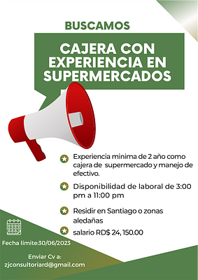 Cajera Supermercado Santiago