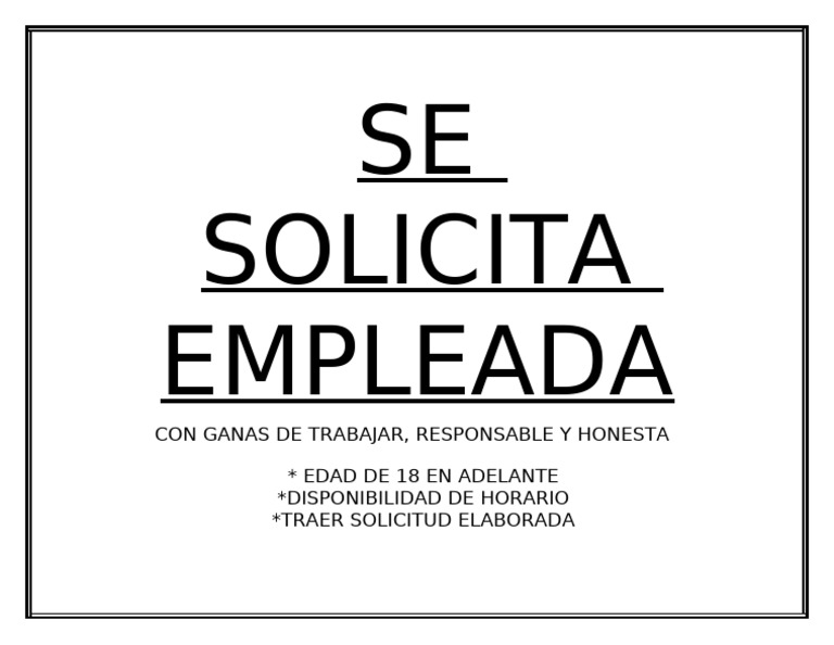 Empleo para hombre responsable