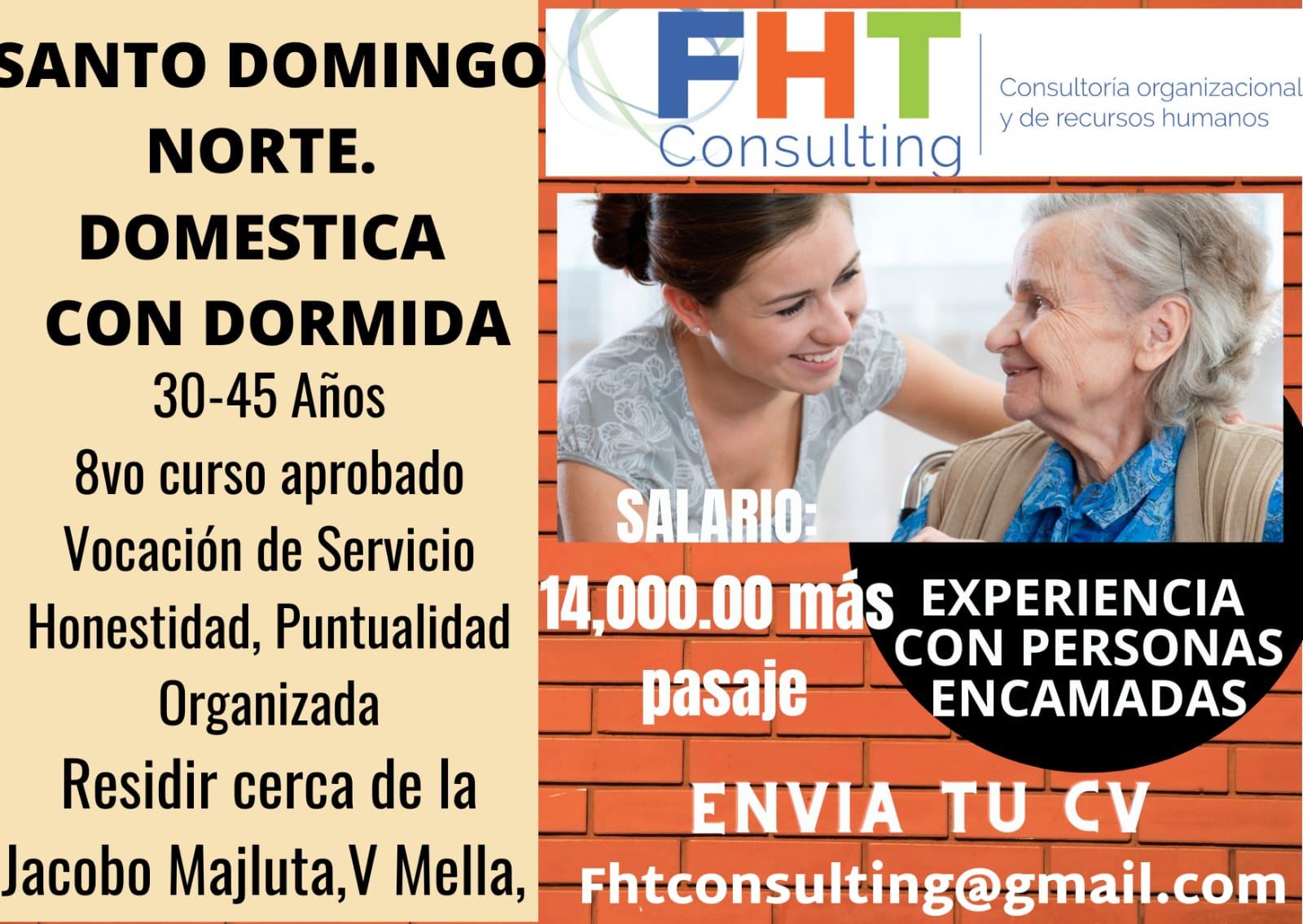 Empleo doméstica Santo Domingo DN
