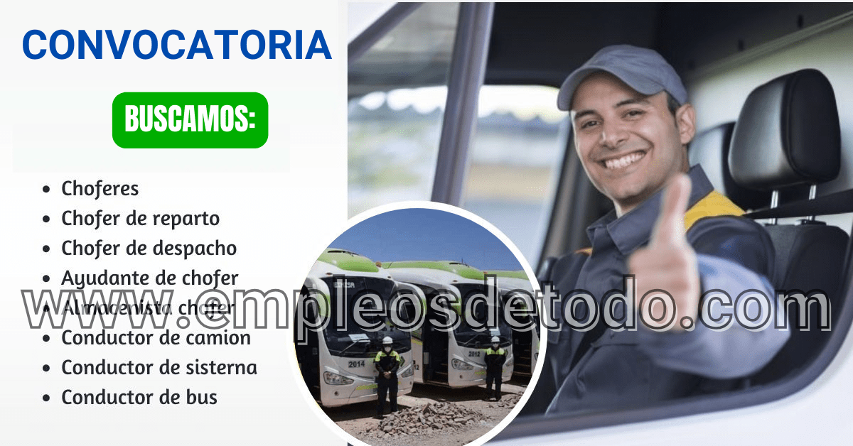 Oferta Laboral Chófer Profesional Con Experiencia