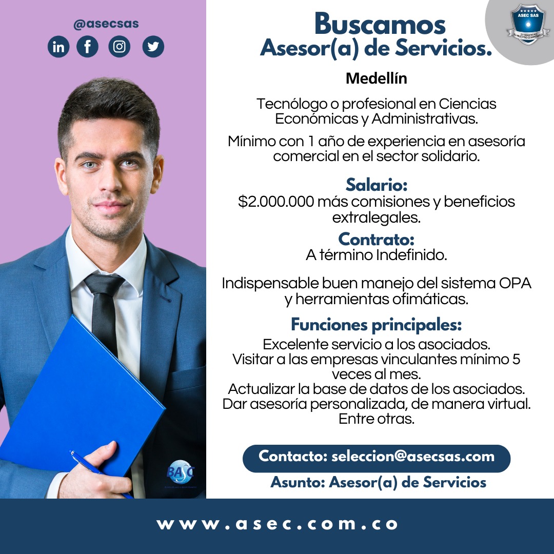 Asesor de Servicios Vacante