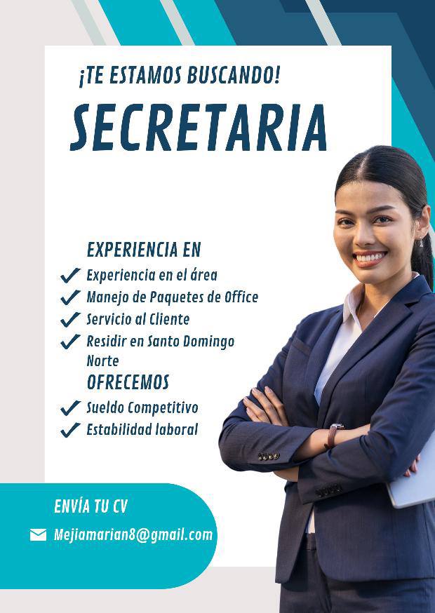 SE Solicita Secretaria Para Oficina