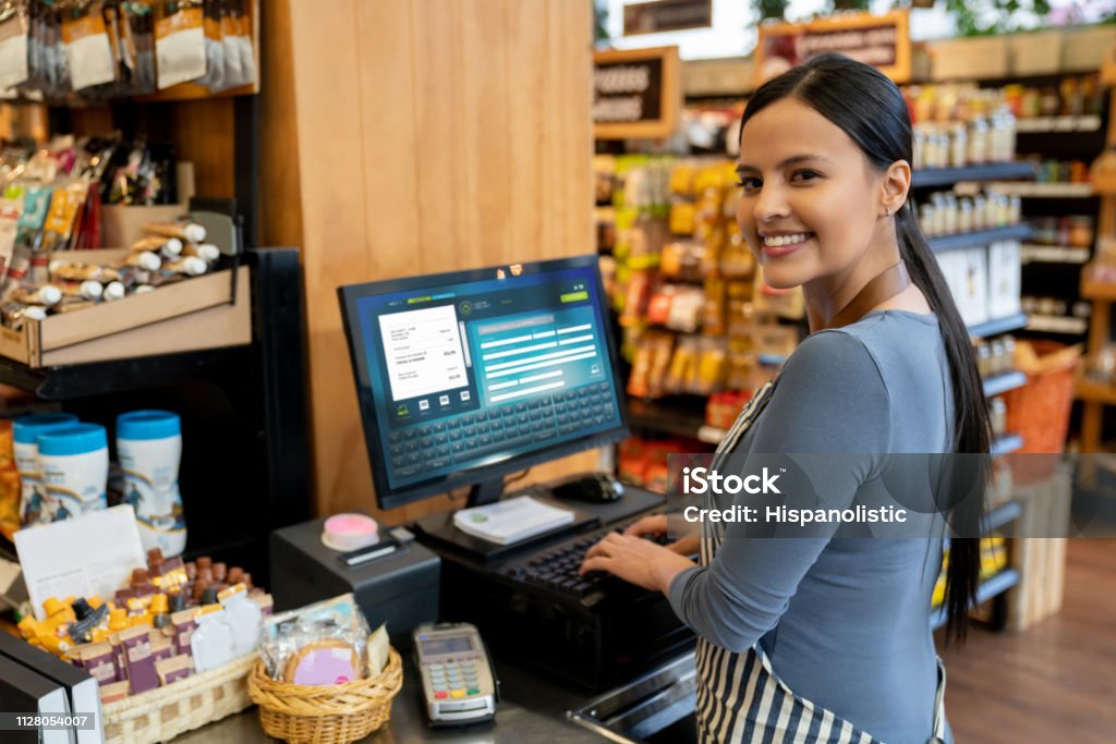 Cajera para tiendas y bancos