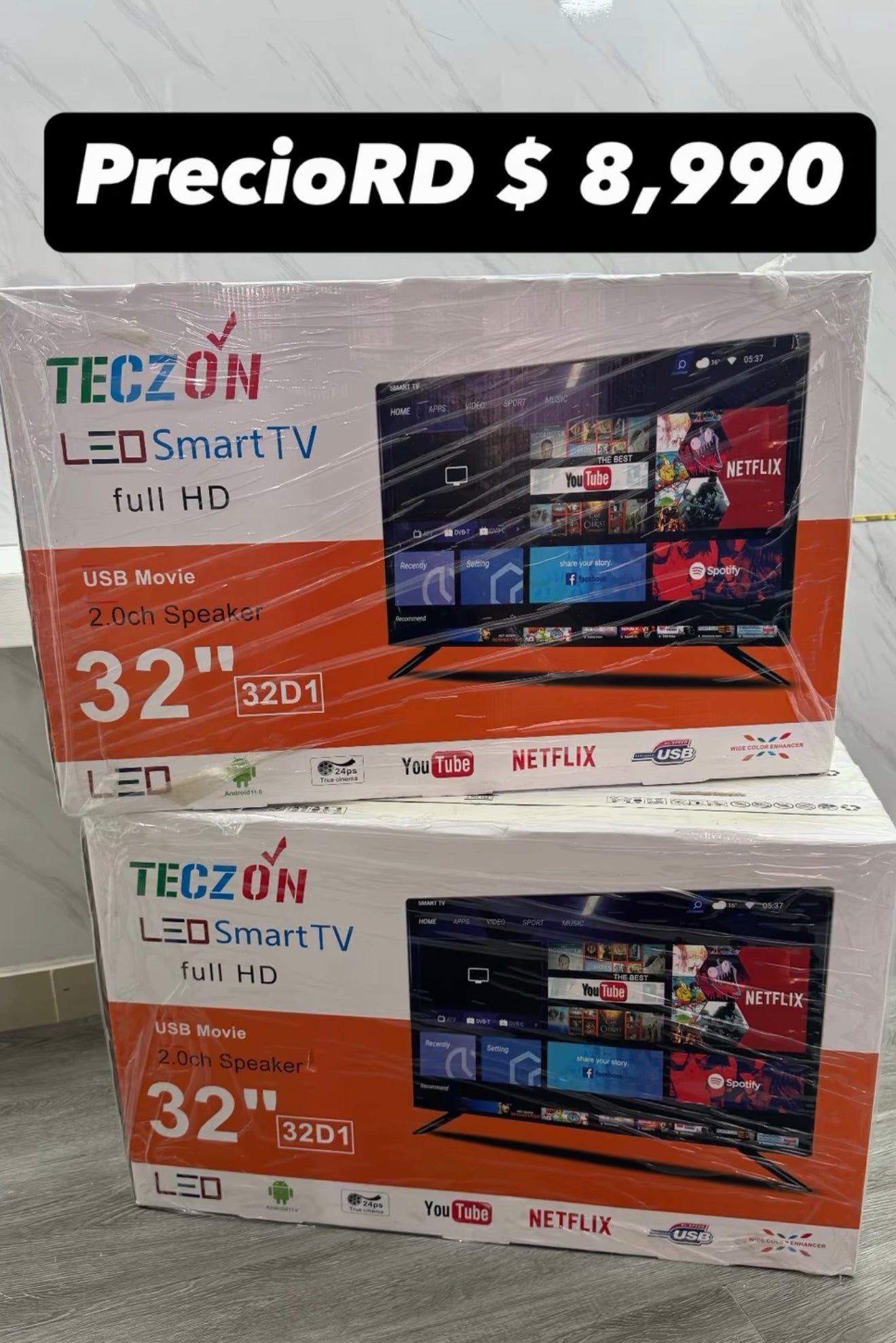 Teczon TV 43" Pantalla LED en República Dominicana