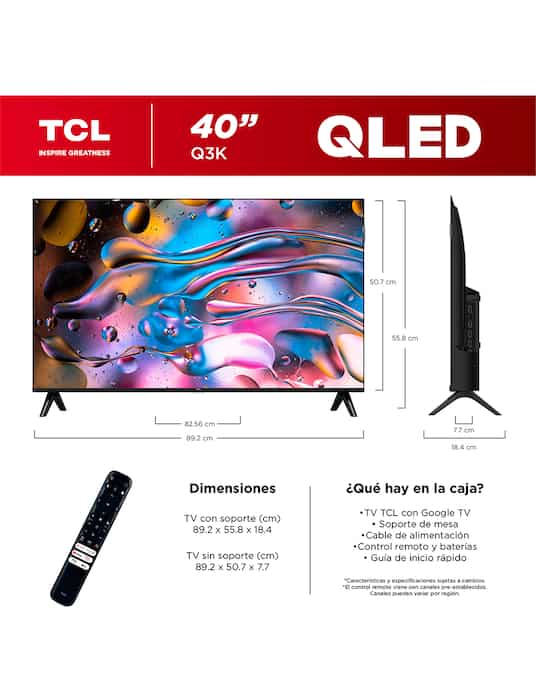TCL Smart TV QLED 40" en República Dominicana