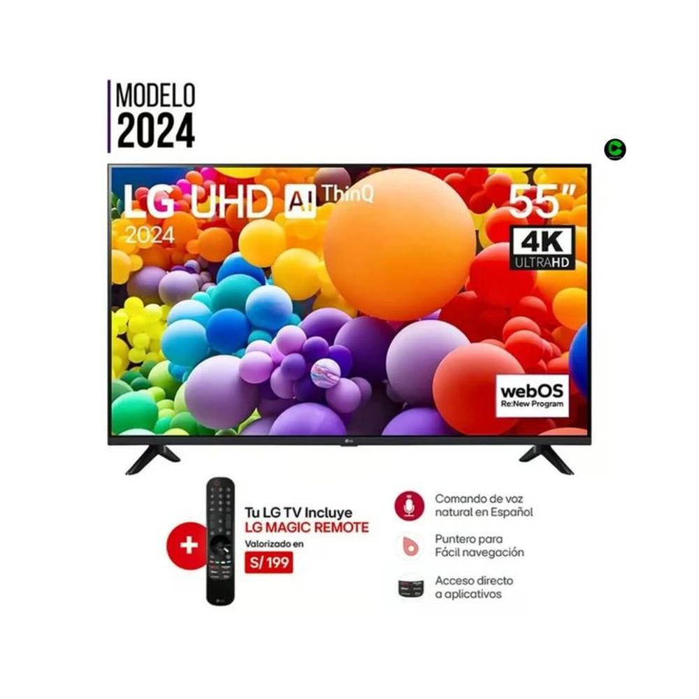 LG Smart TV 55" UHD 4K UT7300 AI ThinQ