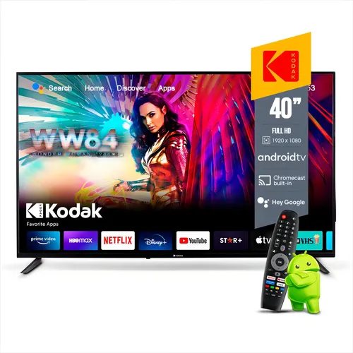 Kodak Smart TV 40" Google TV Control Voz